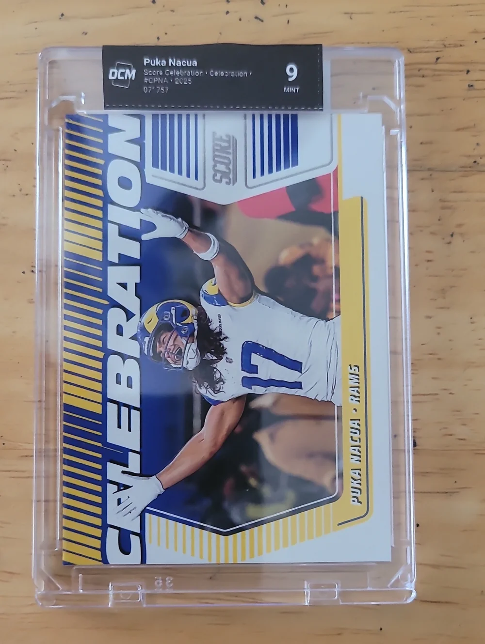 Puka Nacua Celebration Football Card # C-PNA DCM Graded Mint 9